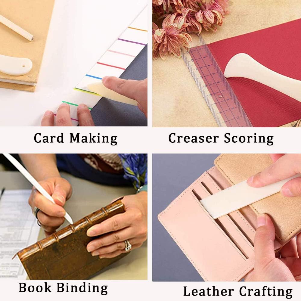 Premium Folder Paper Creaser Set Folding Scoring Burnishing Crafting Scrapbooking Tool for DIY Bookbinding Paper & Leather Crafts Card Making and Office Supplies - Image 5